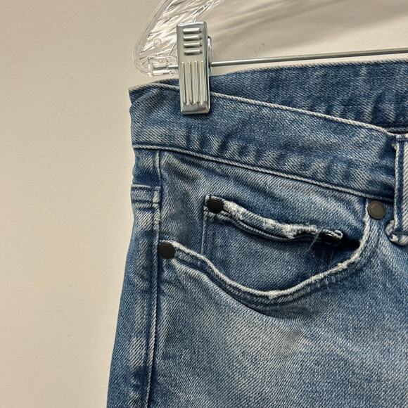 JOHN ELLIOTT "The Cast 2" Medium Wash Distressed Paint marks Jeans  Size 33 - Picture 5 of 7